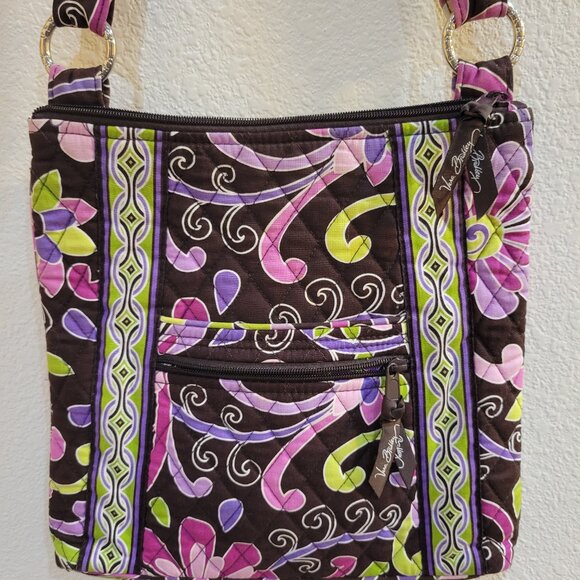 EUC Vera Bradley Crossbody in Purple Punch - Picture 2 of 9